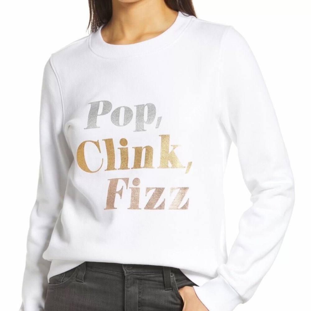 1901 Metallic Pop, Fizz Clink Crew Neck Sweatshirt
